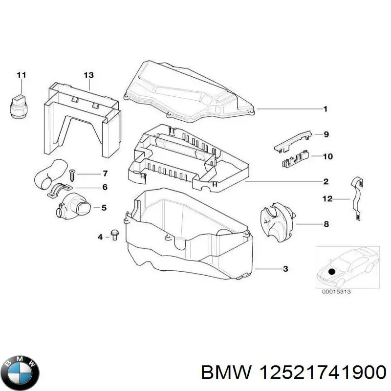 Do koszyka 12521741900 BMW Czujnik temperatury płynu chłodzącego (włączenia wentylatora chłodnicy)