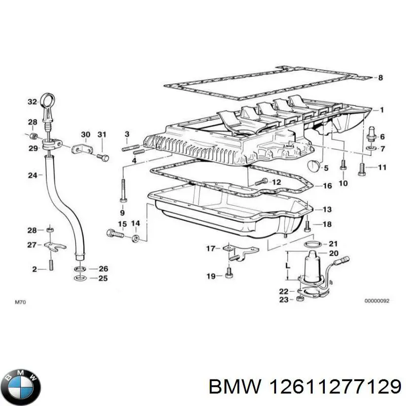 Uszczelka pierścieniowa czujnika poziomu oleju do BMW 3 (E36)