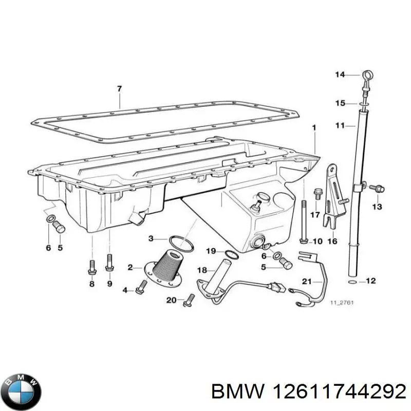 Do koszyka 12611744292 BMW Uszczelka pierścieniowa czujnika poziomu oleju