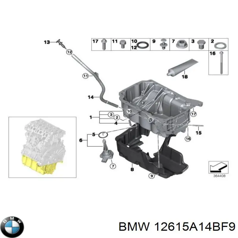 Czujnik poziomu oleju silnikowego BMW 12615A14BF9 cena, od 78,39 USD