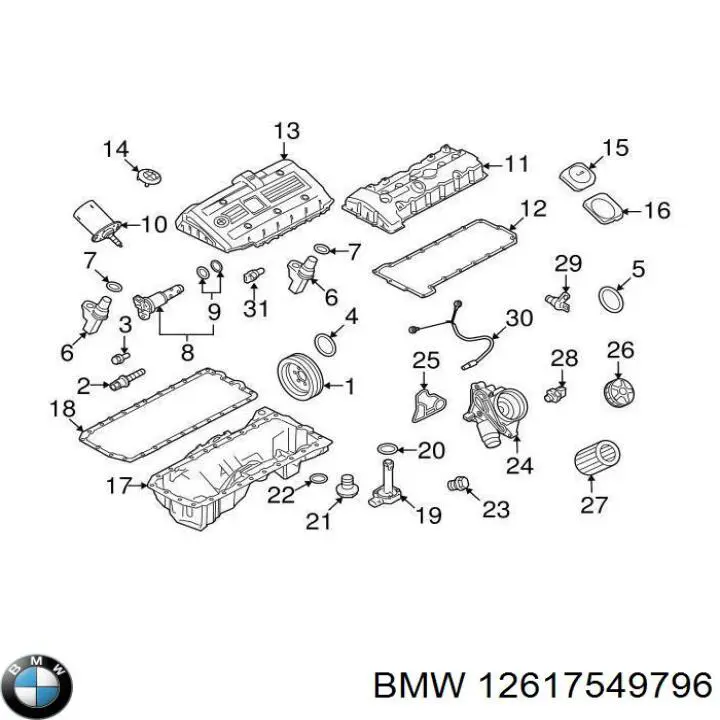 Czujnik ciśnienia oleju BMW 12617549796 cena, od 55,81 USD
