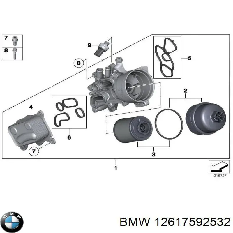 Czujnik ciśnienia oleju 12617592532 BMW