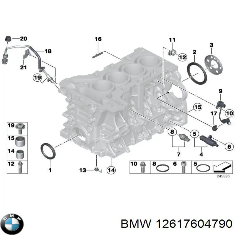 Uszczelka pierścieniowa czujnika poziomu oleju BMW 12617604790 cena, od 4,76 USD