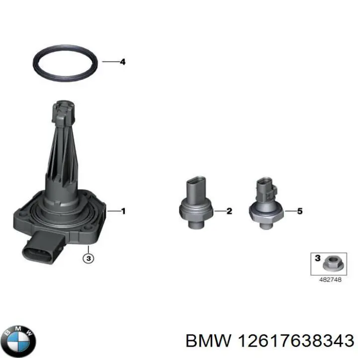 12617638343 BMW czujnik poziomu oleju silnikowego