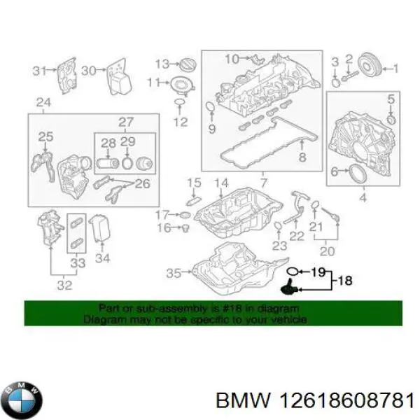 12618608781 BMW czujnik poziomu oleju silnikowego