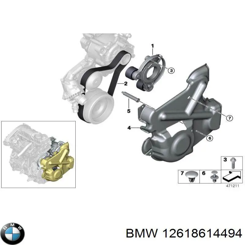 Do koszyka 8614494 BMW Czujnik ciśnienia oleju