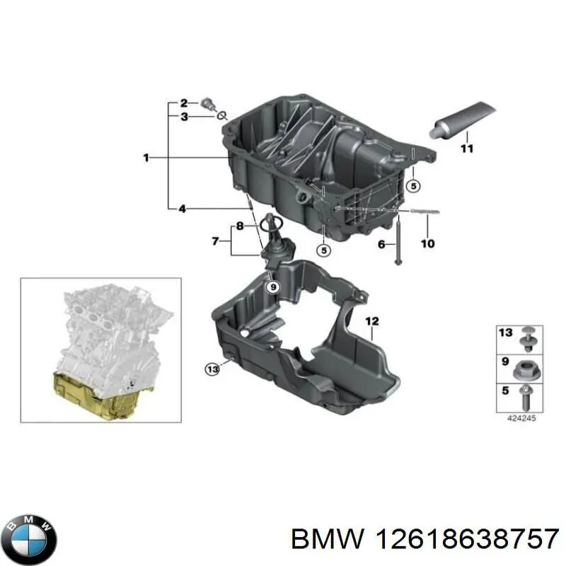 Czujnik poziomu oleju silnikowego BMW 12618638757 cena, od 78,39 USD