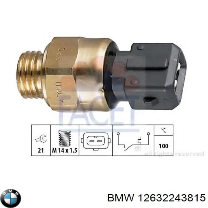 12632243815 BMW Czujnik temperatury płynu chłodzącego
