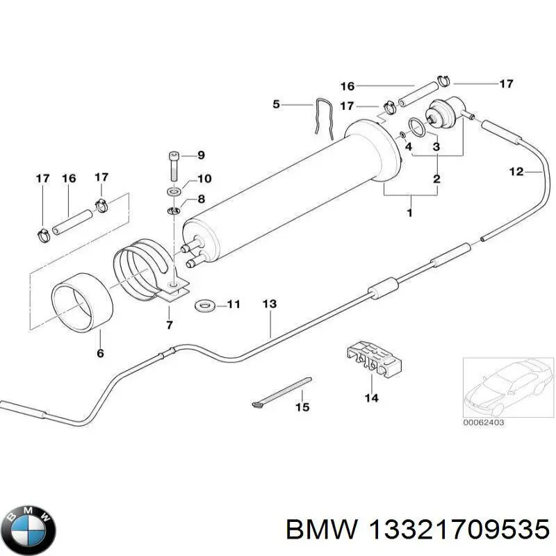 Filtr paliwa 13321709535 BMW