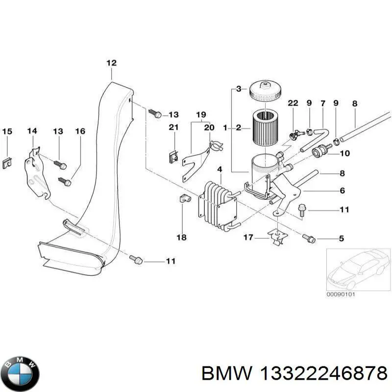 13322246878 BMW Obudowa filtra paliwa