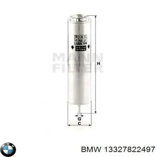 Filtr paliwa BMW 13327822497 cena, od 24,80 USD