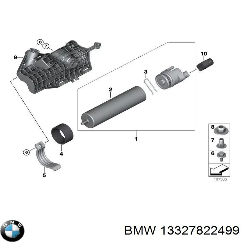 Filtr paliwa BMW 13327822499 cena, od 37,70 USD