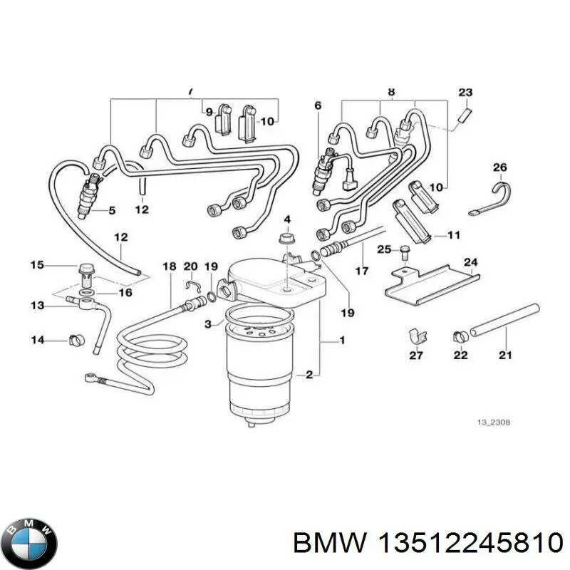 13512245810 BMW wtryskiwacz paliwa