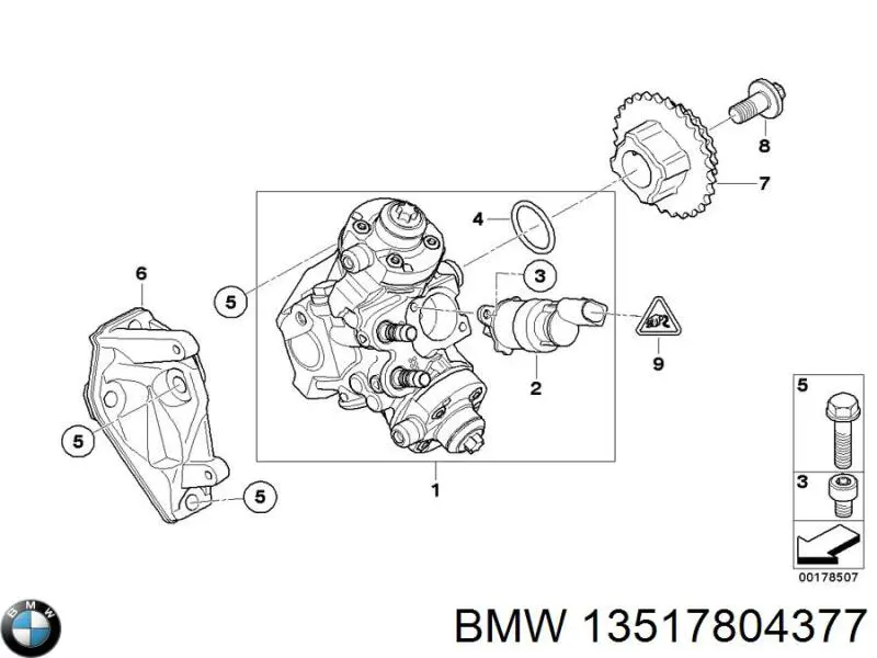 13517804377 BMW Uszczelka korka wlewu oleju
