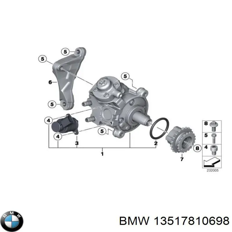 Pompa wtryskowa wysokiego ciśnienia do BMW 5 (G31)