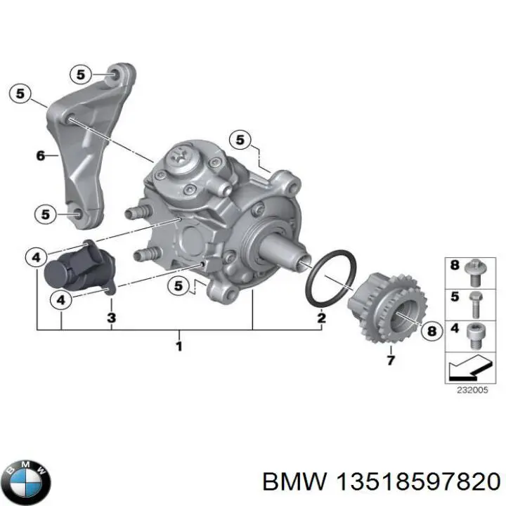 13518597820 BMW Pompa wtryskowa wysokiego ciśnienia