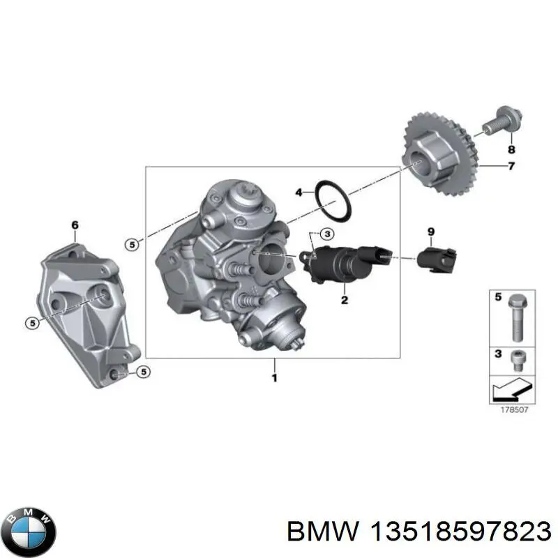 Pompa wtryskowa wysokiego ciśnienia BMW 13518508152 cena, od 1401,04 USD