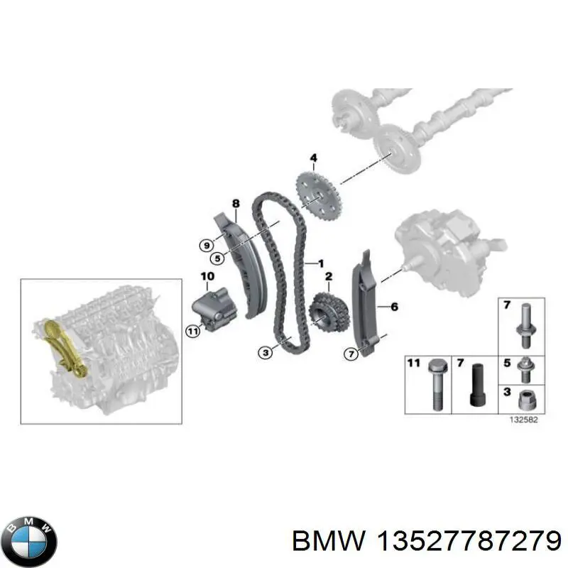 Koło zębate walcowe pompy wtryskowej BMW 13527787279 cena, od 56,94 USD