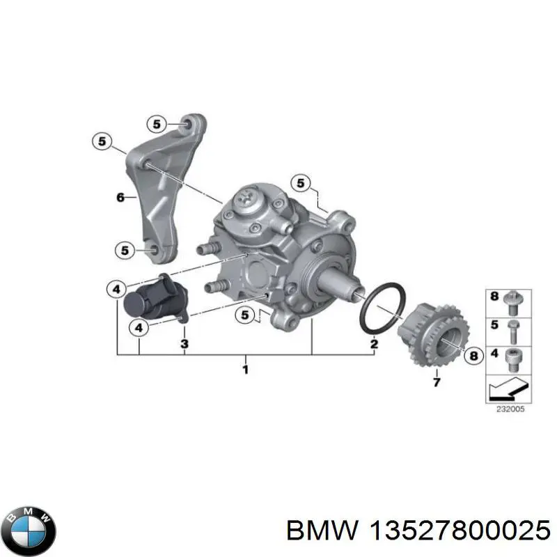 Do koszyka 13527800025 BMW Koło zębate walcowe pompy wtryskowej
