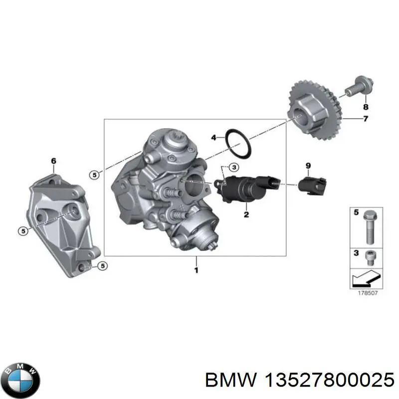 Koło zębate walcowe pompy wtryskowej do BMW 7 (F01, F02, F03, F04)