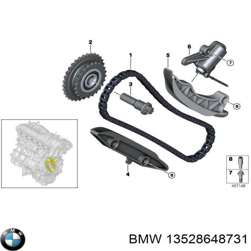 Łańcuch rozrządu BMW 13528648731 cena, od 55,00 USD