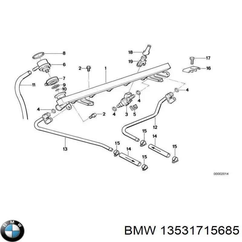 Do koszyka 13531715685 BMW Regulator ciśnienia paliwa w listwie paliwowej