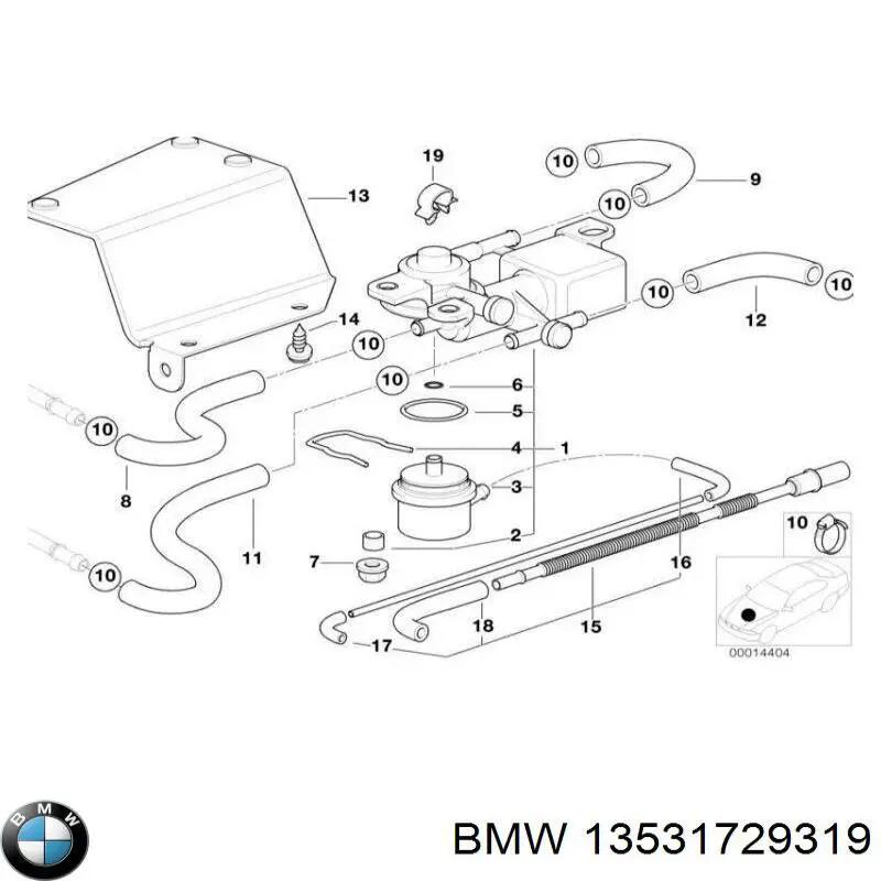 Regulator ciśnienia paliwa w listwie paliwowej BMW 13531729319 cena, od 37,64 USD
