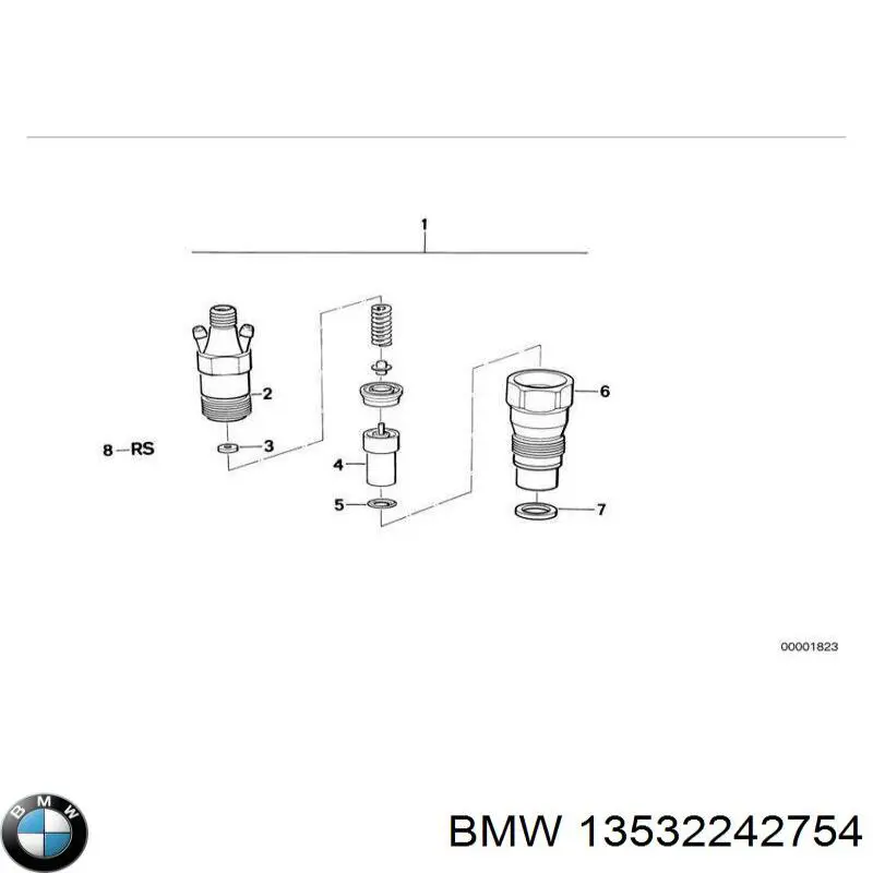 Do koszyka 13532242754 BMW Pierścień uszczelniający wtryskiwacza