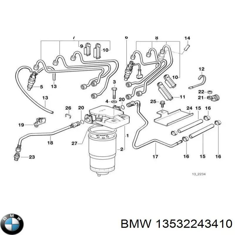 13532243410 BMW Wtryskiwacz paliwa