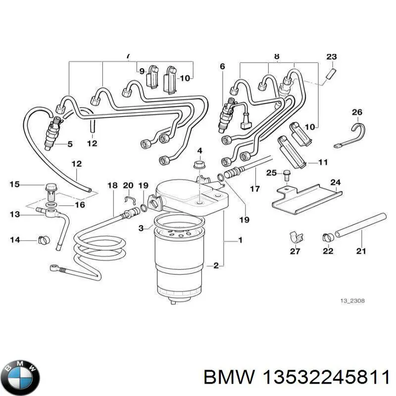 13532245811 BMW wtryskiwacz paliwa