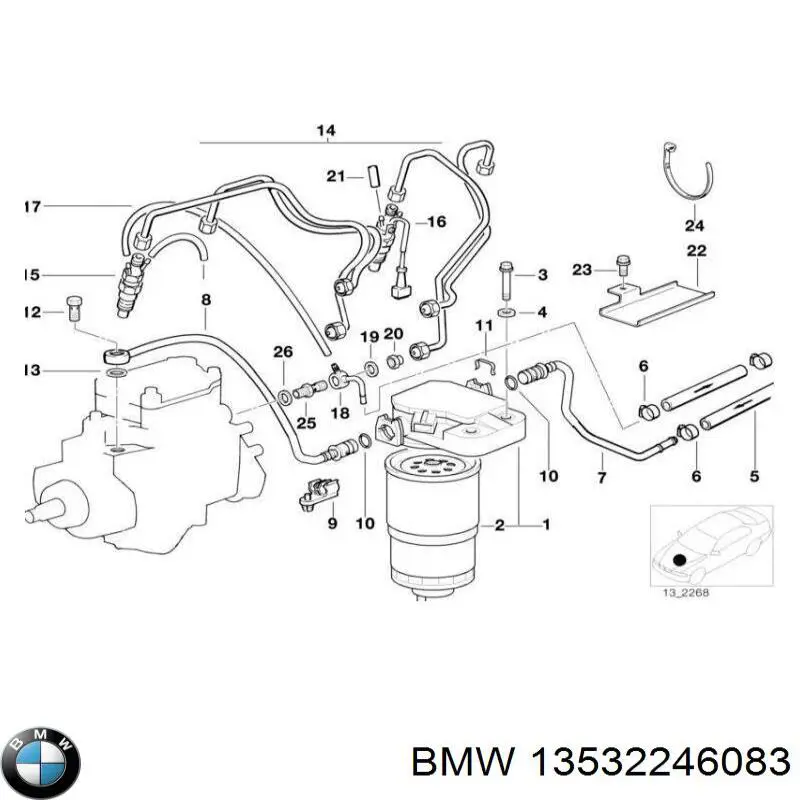 13532246083 BMW wtryskiwacz paliwa