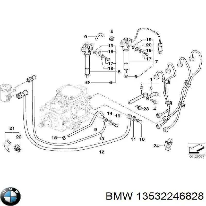 Wtryskiwacz paliwa 13532246828 BMW