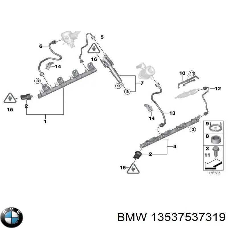 Czujnik ciśnienia paliwa BMW 13537537319 cena, od 45,12 USD