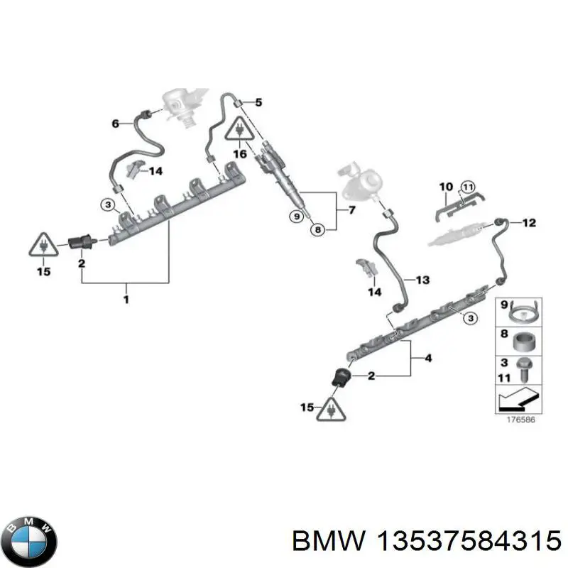13537584315 BMW Pierścień uszczelniający wtryskiwacza