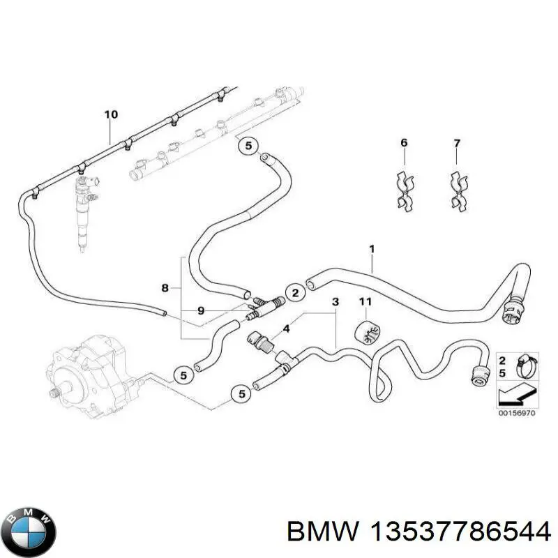 Rurka paliwa, zwrotna od wtryskiwaczy BMW 13537786544 cena, od 28,88 USD