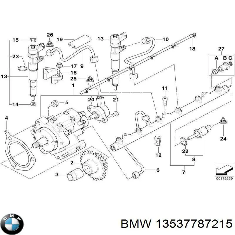 Wspornik mocowania wtryskiwacza do BMW 5 (E60)