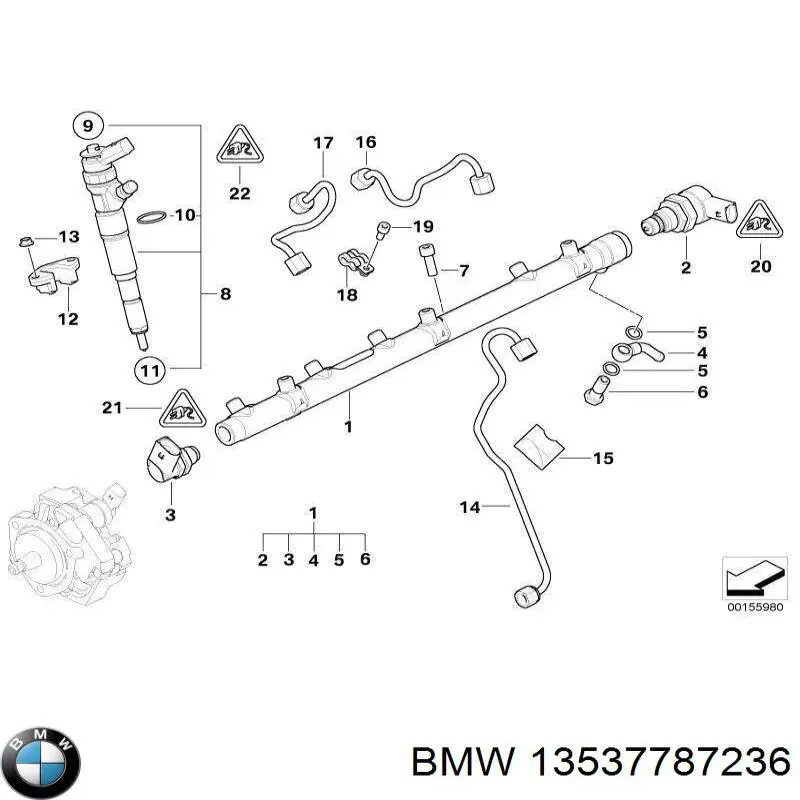 Do koszyka 13537787236 BMW Pierścień uszczelniający wtryskiwacza