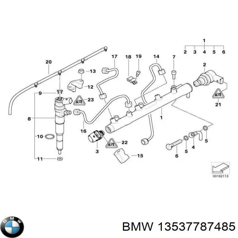 13537787485 BMW Rurka paliwa, zwrotna od wtryskiwaczy