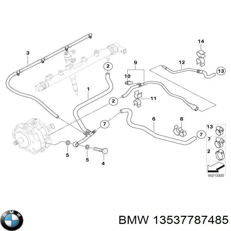 Rurka paliwa, zwrotna od wtryskiwaczy BMW 13537787485 cena, od 25,12 USD