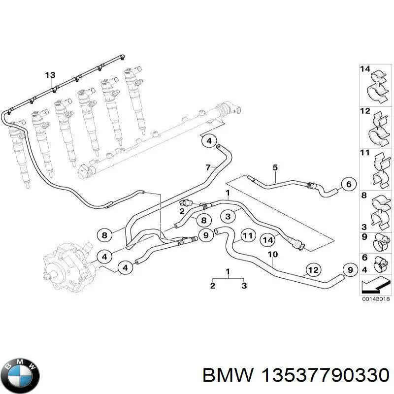 Rurka paliwa, zwrotna od wtryskiwaczy do BMW 3 (E46)