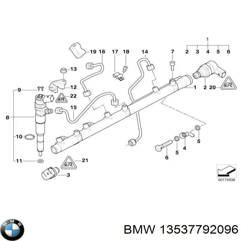 13537792096 BMW Wtryskiwacz paliwa