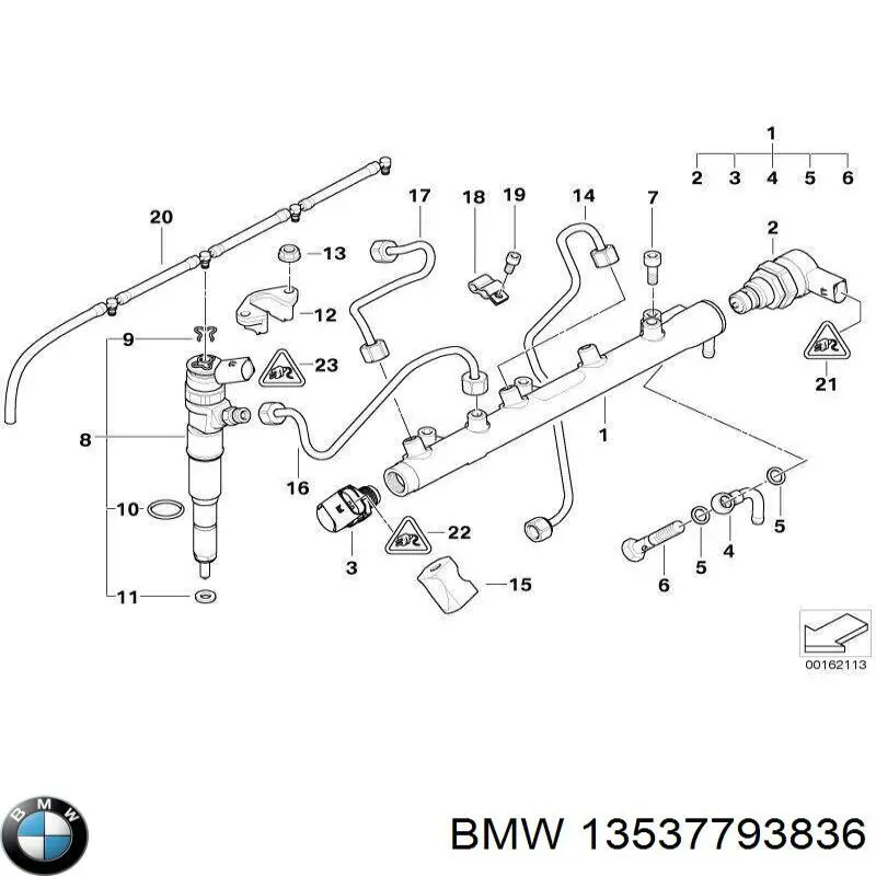 Wtryskiwacz paliwa 13537793836 BMW