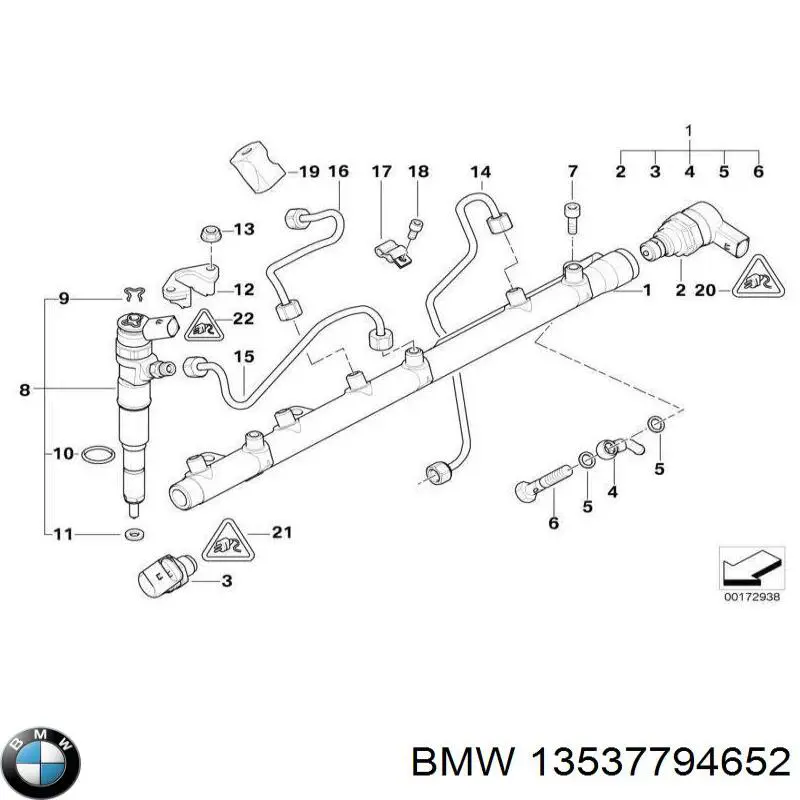 Wtryskiwacz paliwa BMW 13537794652 cena, od 121,09 USD