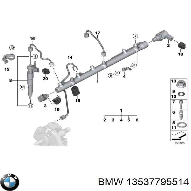 Rozdzielacz paliwa do BMW 7 (E65, E66, E67)