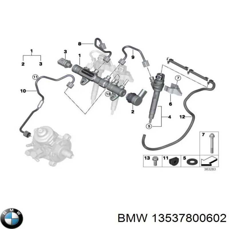 13537800602 BMW Czujnik ciśnienia paliwa