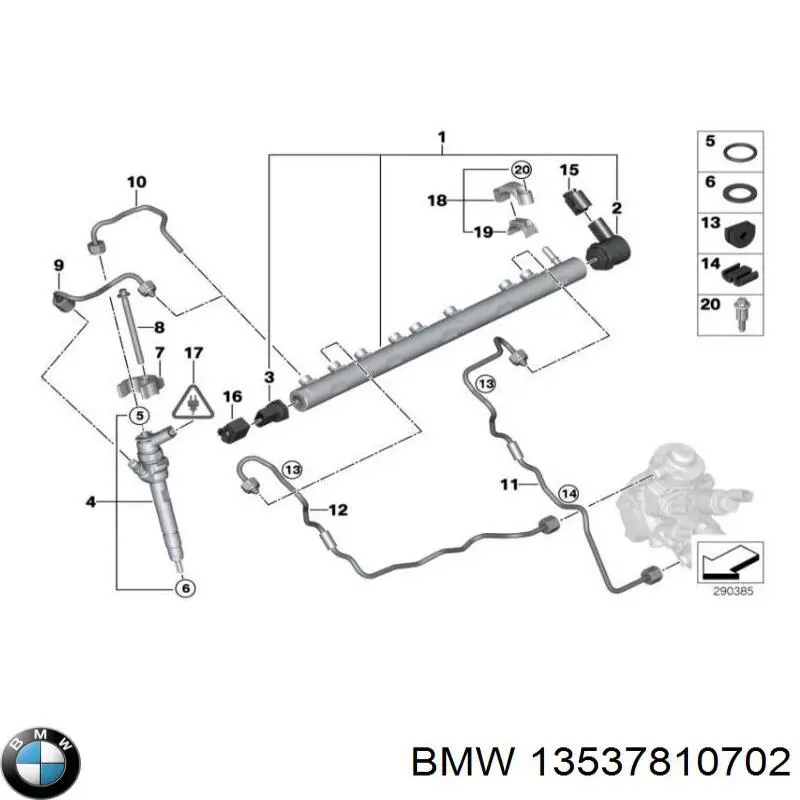 Do koszyka 13537810702 BMW Wtryskiwacz paliwa