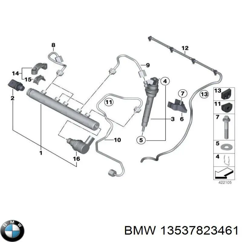 13537823461 BMW Wtryskiwacz paliwa
