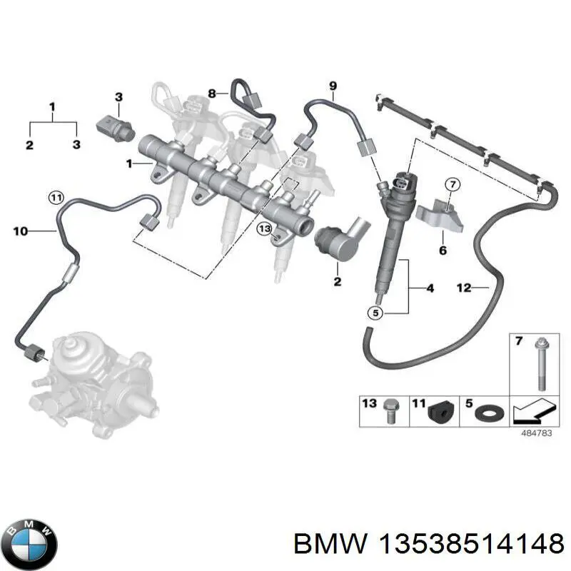 Wtryskiwacz paliwa BMW 13538514148 cena, od 224,74 USD