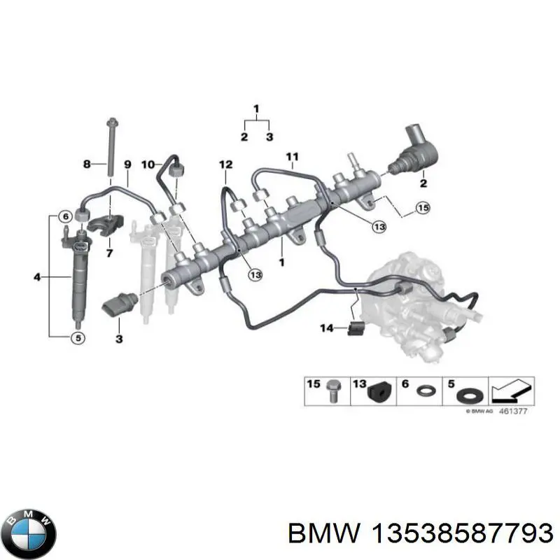 Rurka paliwa, zwrotna od wtryskiwaczy BMW 13538587793 cena, od 51,97 USD