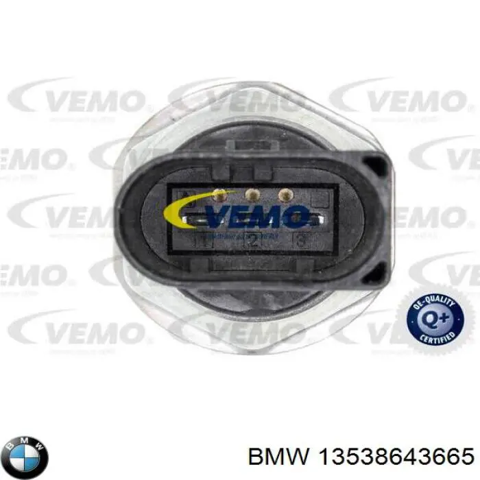 Do koszyka 13538643665 BMW Czujnik ciśnienia paliwa